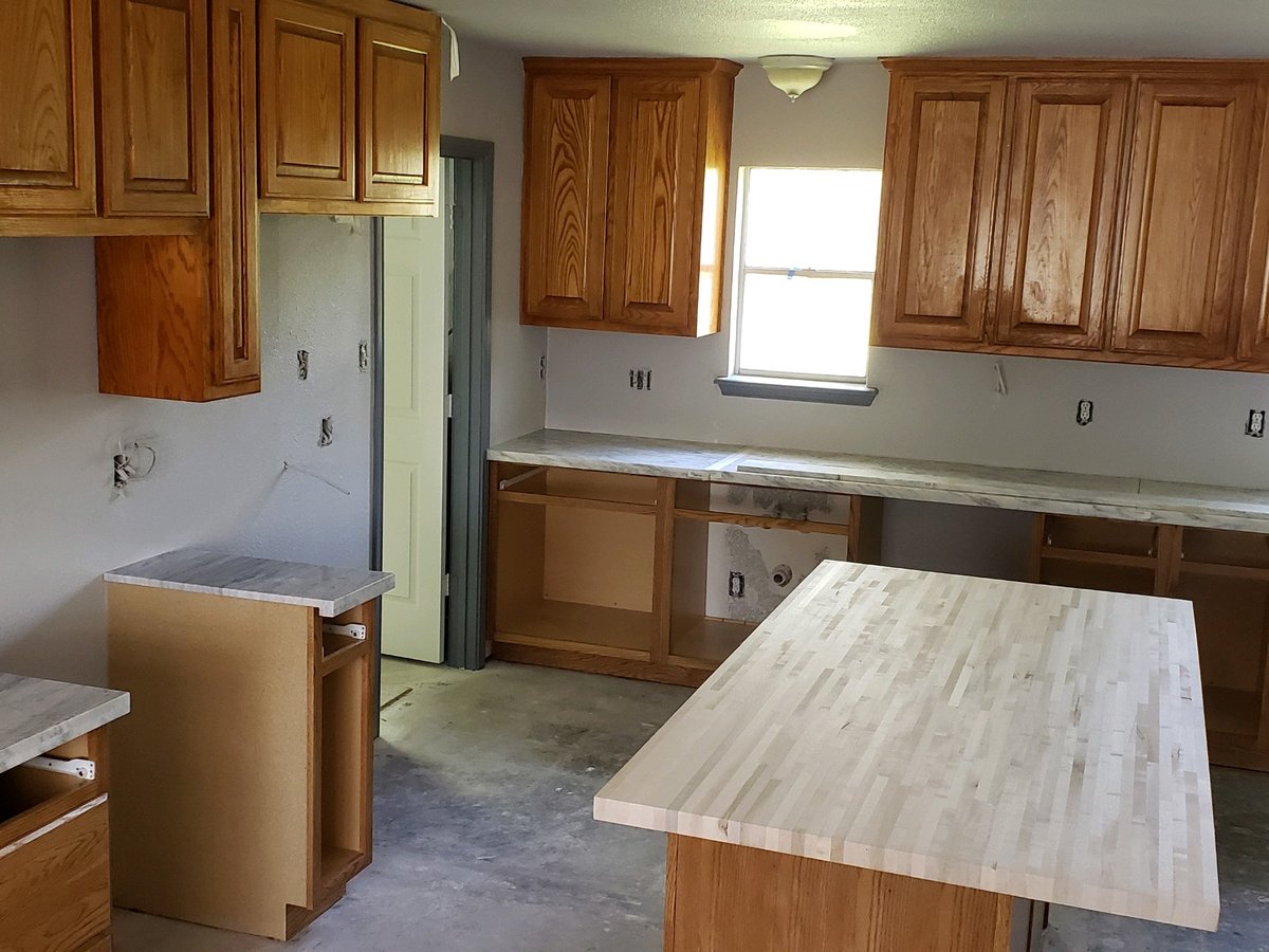 Kitchen being rebuilt